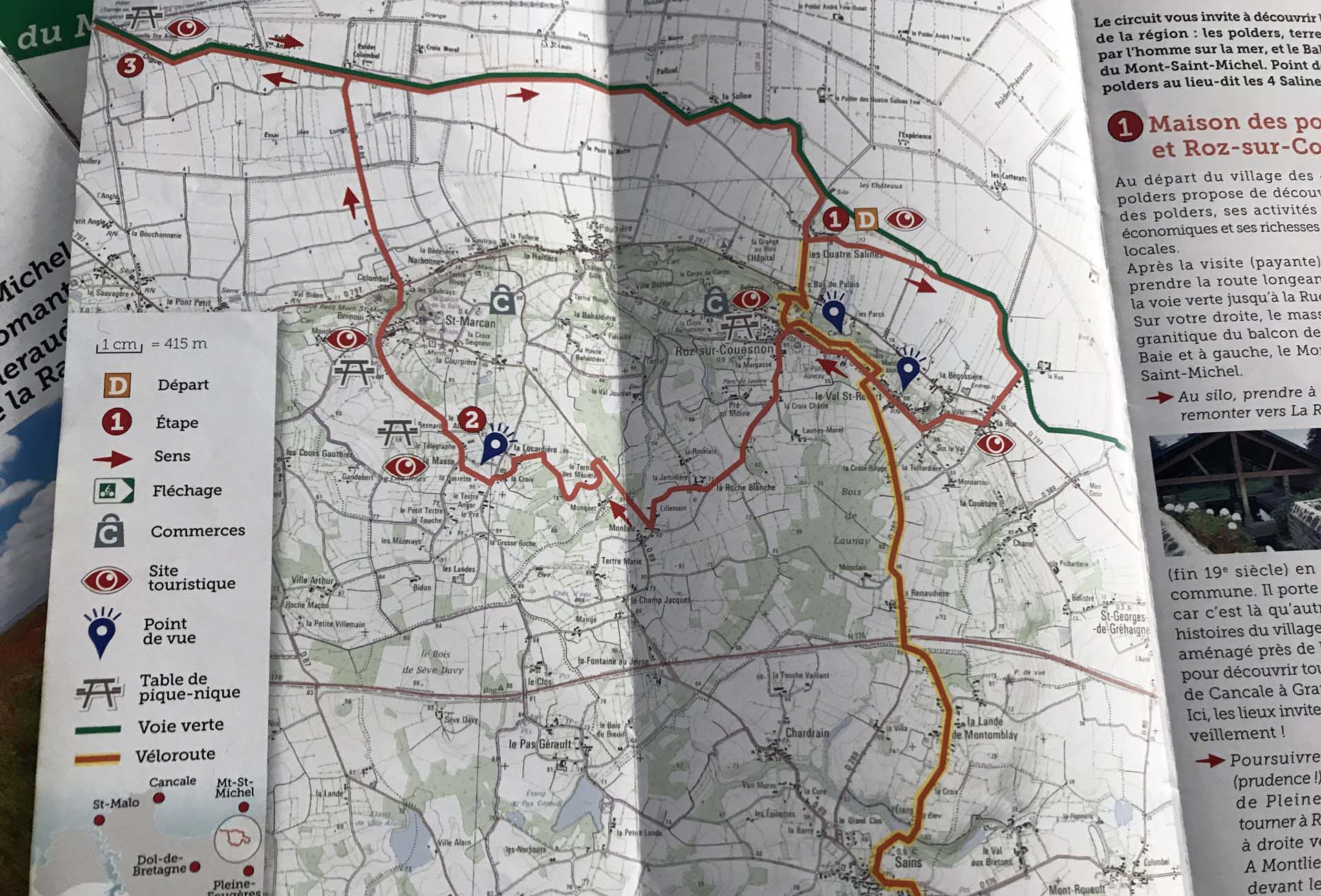 モン・サン・ミッシェルのサイクリングコース