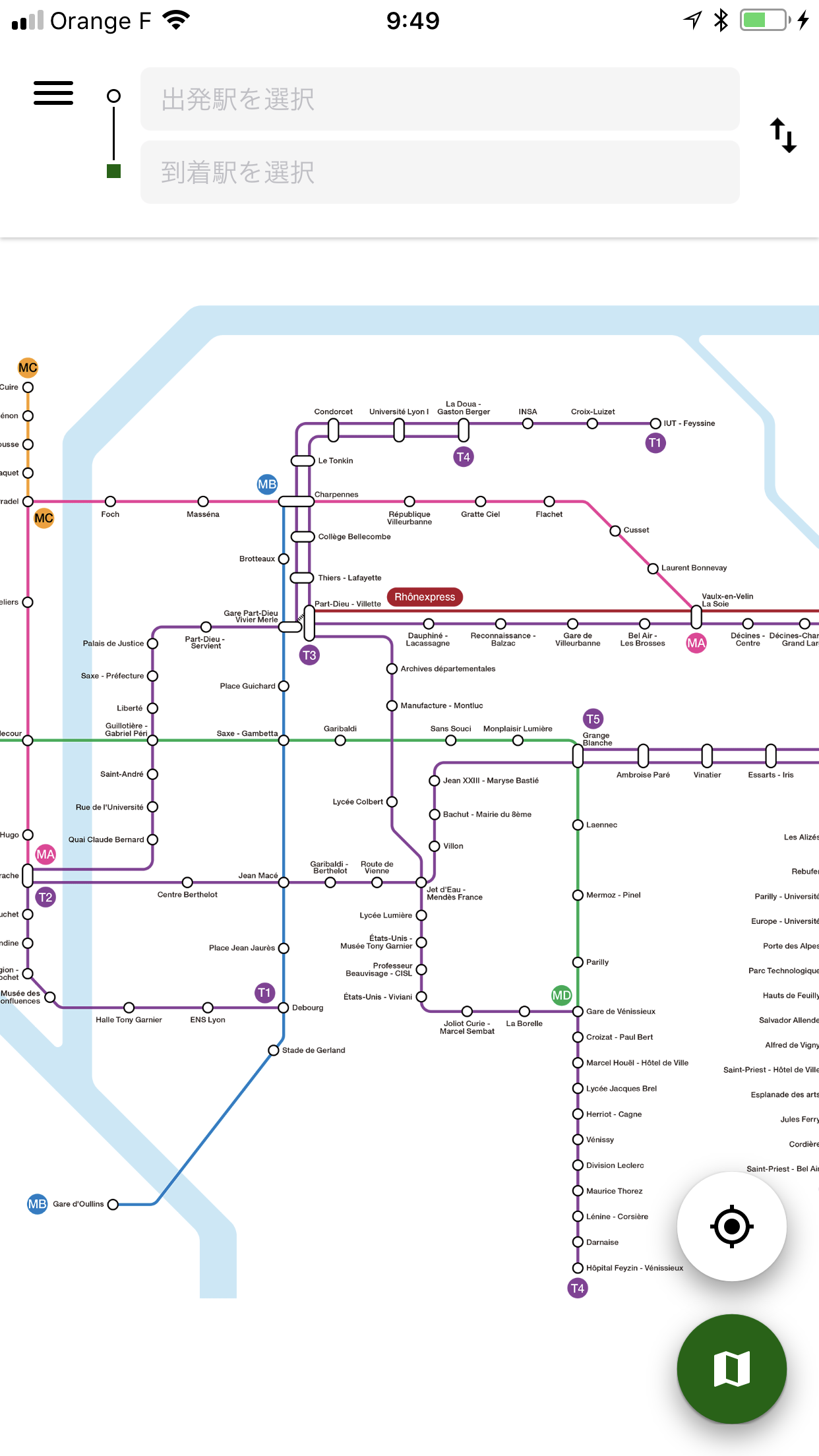 リヨンの公共交通機関